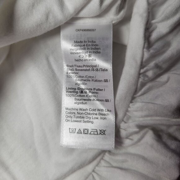 Madewell Women Sleeveless White Bubble Hem Pleated Cotton Top Blouse Size S - Picture 3 of 6